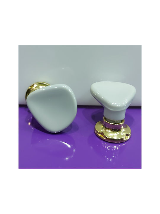 Italienischer Möbelknopf Acm 11424-000-ino1 Gold-Grau Durchmesser 30
