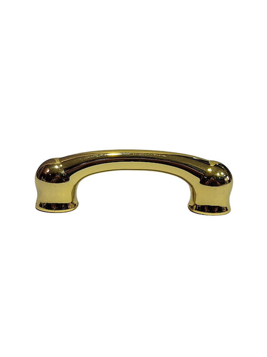 Italian Furniture Handle Mandelli 9012-oro Gold Glossy Size 6.4cm