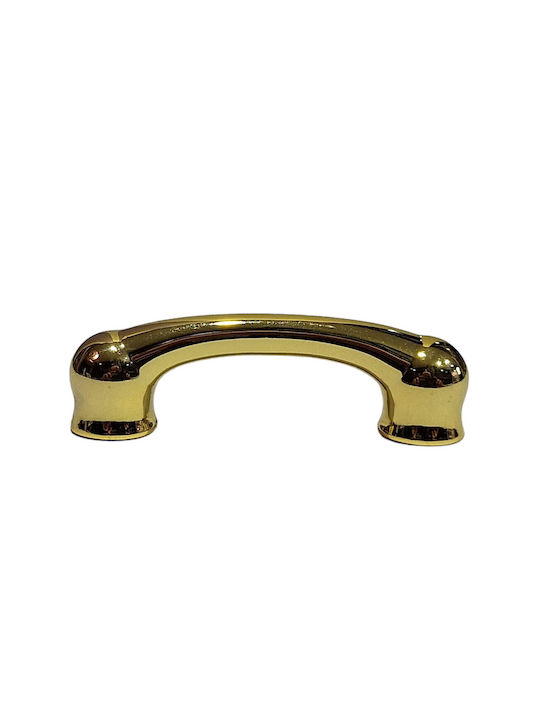 Italian Furniture Handle Mandelli 9012-oro Gold Glossy Size 6.4cm