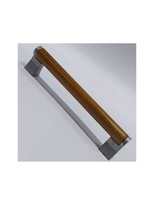 Wooden Italian Furniture Handle Eureka 11677-096-10c Size 9.6cm Zamak Wood