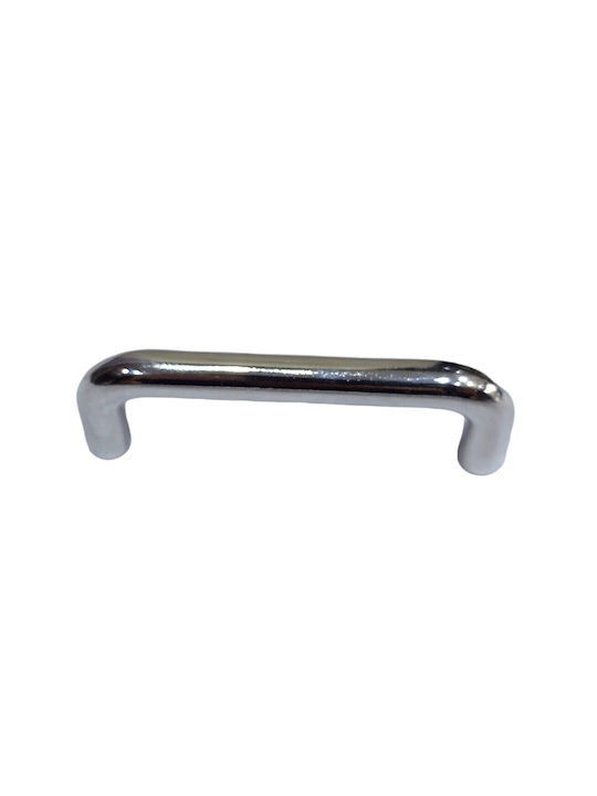 Italian Furniture Handle Eureka 11549-096-ino Chrome Glossy Size 9.6cm