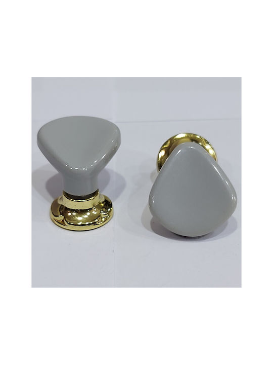 Italienischer Möbelknopf Acm 11424-000-ino1 Gold-Grau Durchmesser 30