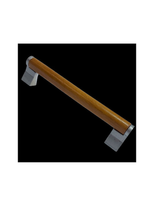 Wooden Italian Furniture Handle Eureka 11678-128-10c Size 12.8cm Zamak Wood