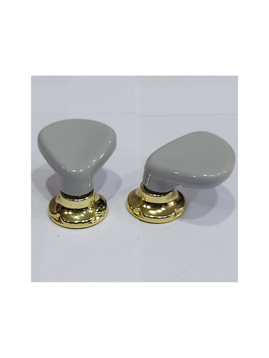 Italienischer Möbelknopf Acm 11424-000-ino1 Gold-Grau Durchmesser 30