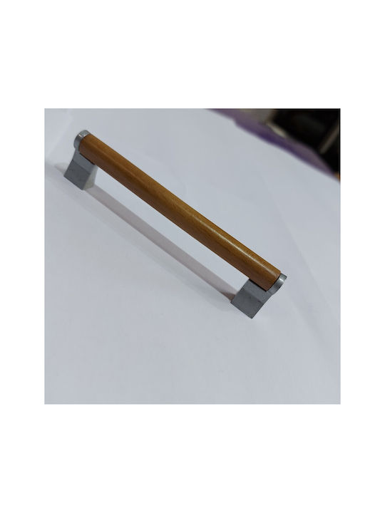 Wooden Italian Furniture Handle Eureka 11677-096-10c Size 9.6cm Zamak Wood