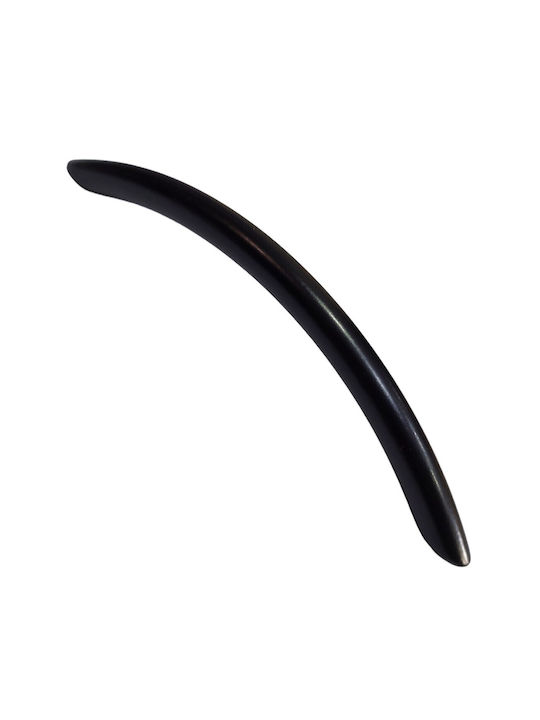 Italian Furniture Handle Eureka 11691-192-ino Black Matte Size 19.2cm