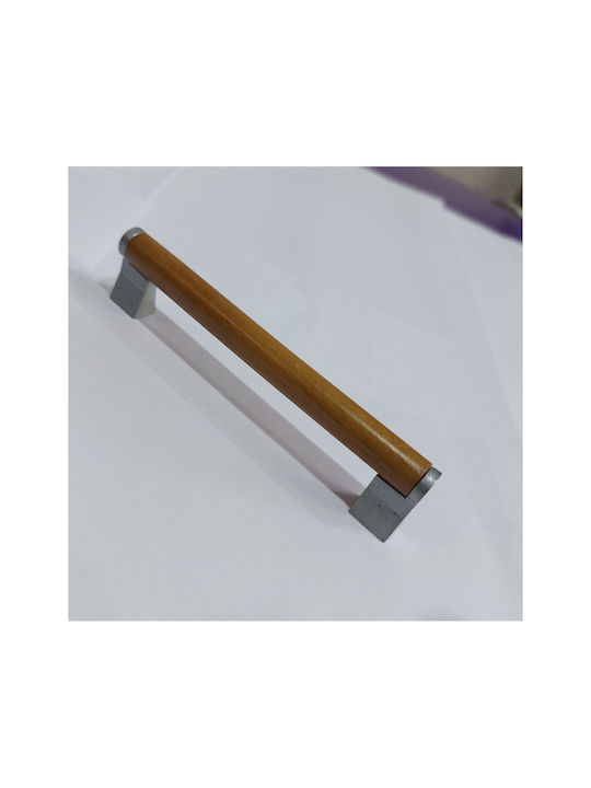 Wooden Italian Furniture Handle Eureka 11678-128-10c Size 12.8cm Zamak Wood