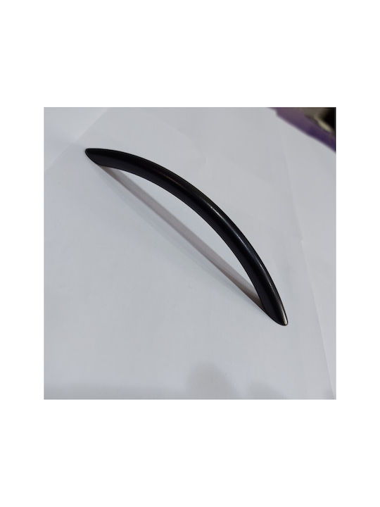 Italian Furniture Handle Eureka 11691-192-ino Black Matte Size 19.2cm