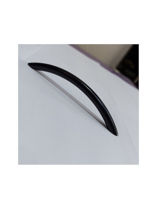 Italian Furniture Handle Eureka 11691-192-ino Black Matte Size 19.2cm