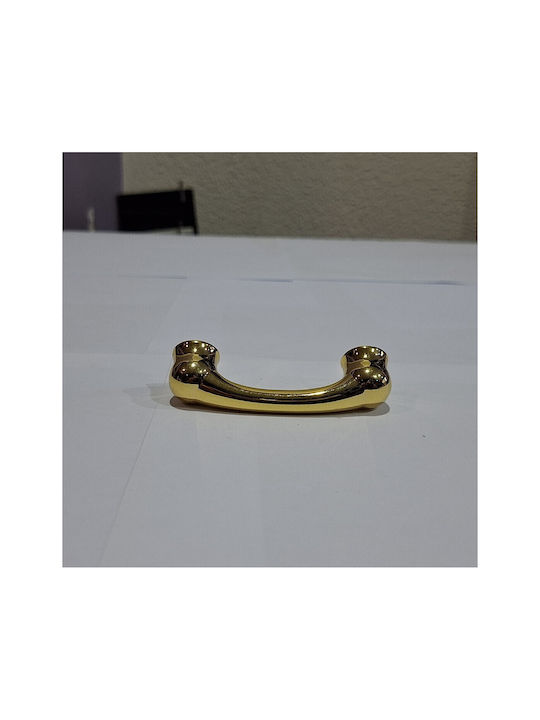 Italian Furniture Handle Mandelli 9012-oro Gold Glossy Size 6.4cm
