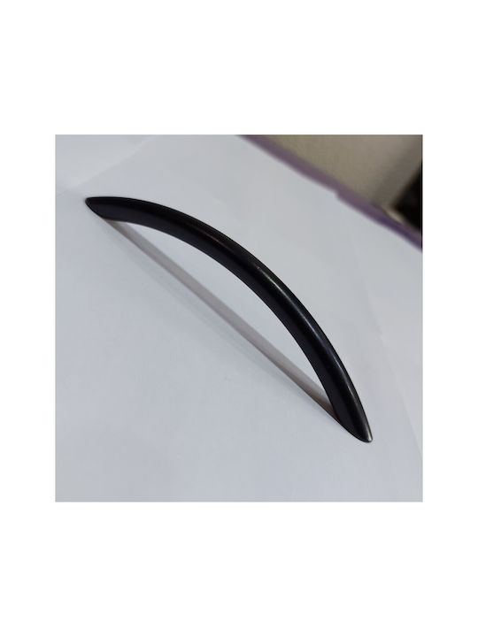 Italian Furniture Handle Eureka 11691-192-ino Black Matte Size 19.2cm