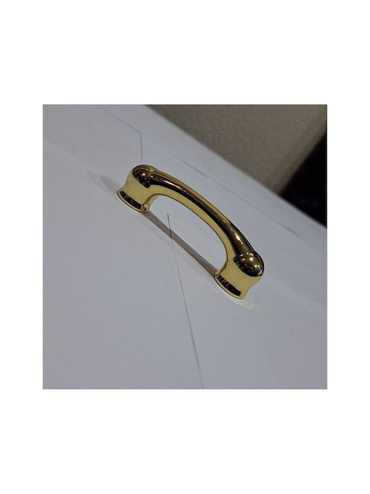 Italian Furniture Handle Mandelli 9012-oro Gold Glossy Size 6.4cm