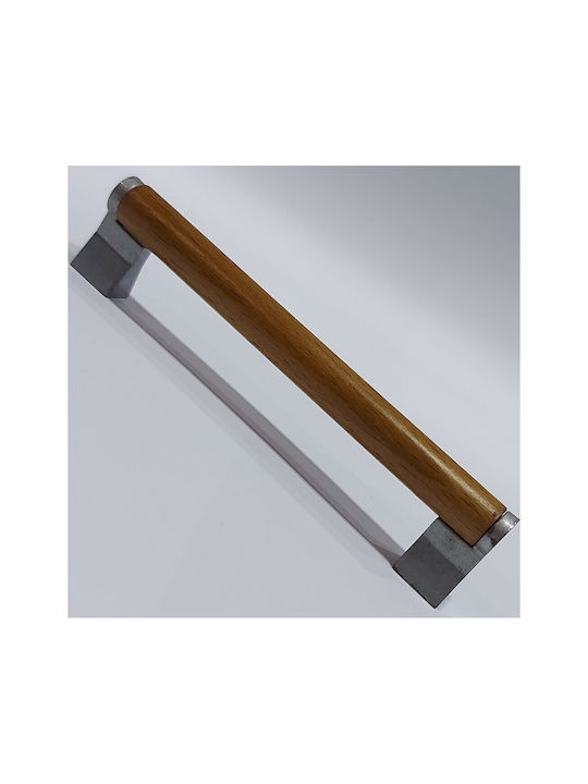 Wooden Italian Furniture Handle Eureka 11678-128-10c Size 12.8cm Zamak Wood