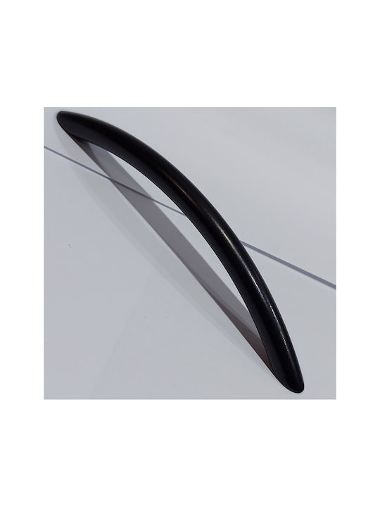 Italian Furniture Handle Eureka 11691-192-ino Black Matte Size 19.2cm