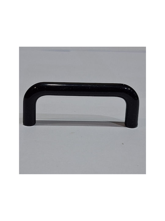 Italian Furniture Handle Eureka 11692-096-ino Black Matte Size 9.6cm