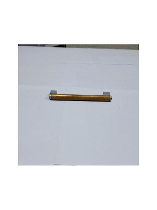Wooden Italian Furniture Handle Eureka 11677-096-10c Size 9.6cm Zamak Wood