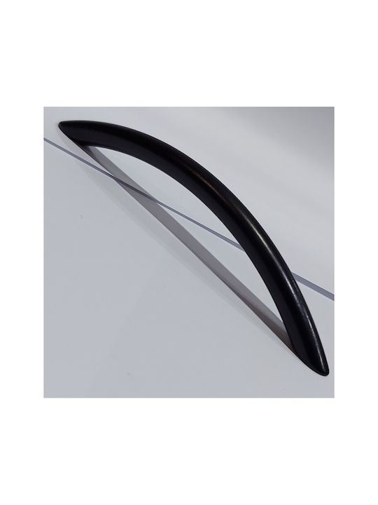 Italian Furniture Handle Eureka 11691-192-ino Black Matte Size 19.2cm