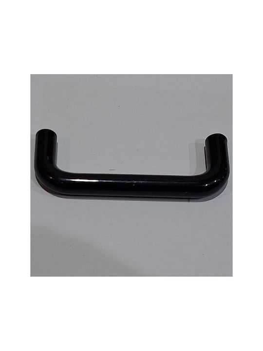 Italian Furniture Handle Eureka 11692-096-ino Black Matte Size 9.6cm