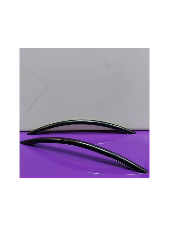 Italian Furniture Handle Eureka 11691-192-ino Black Matte Size 19.2cm