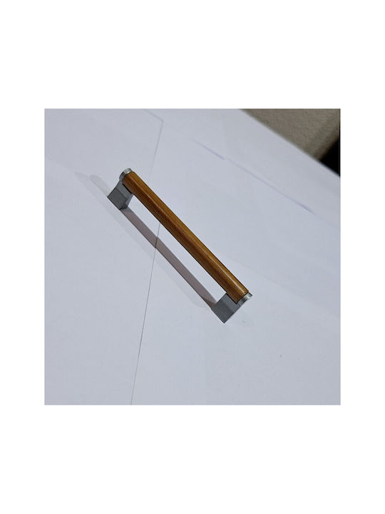 Wooden Italian Furniture Handle Eureka 11677-096-10c Size 9.6cm Zamak Wood