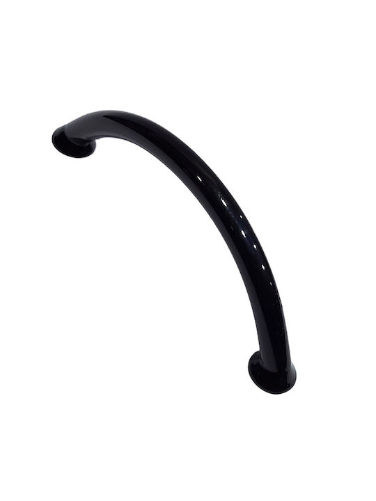 Italian Furniture Handle Eureka 11693-096-ino Black Glossy Size 9.6cm