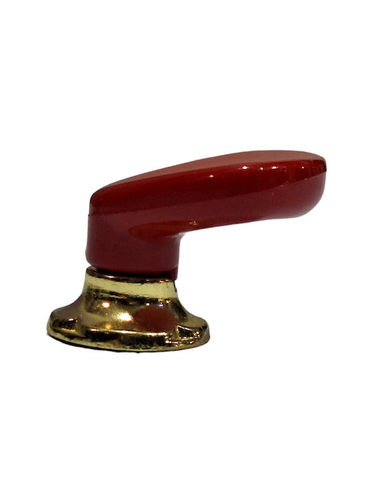 Italian Furniture Knob Acm 11422-000-ino1 Gold-Red Diameter 30