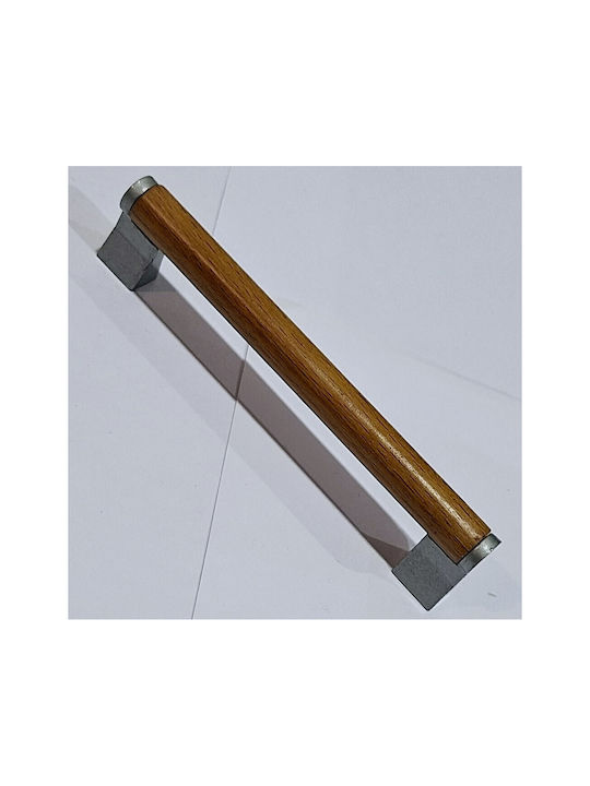 Wooden Italian Furniture Handle Eureka 11678-128-10c Size 12.8cm Zamak Wood
