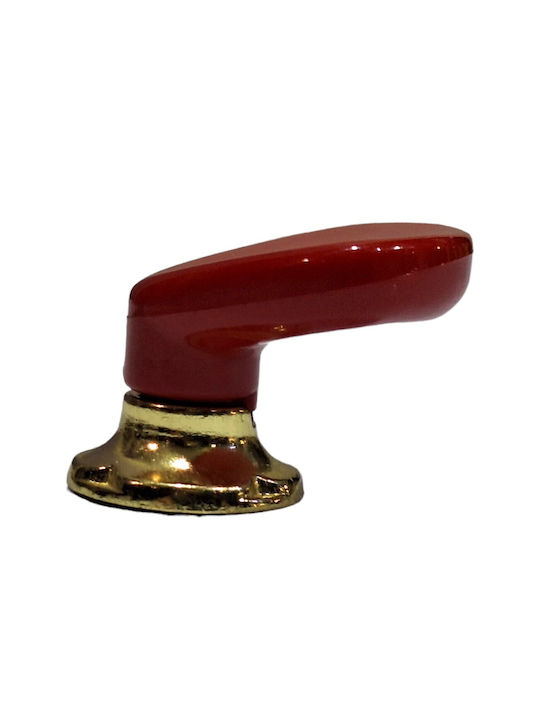 Italian Furniture Knob Acm 11422-000-ino1 Gold-Red Diameter 30