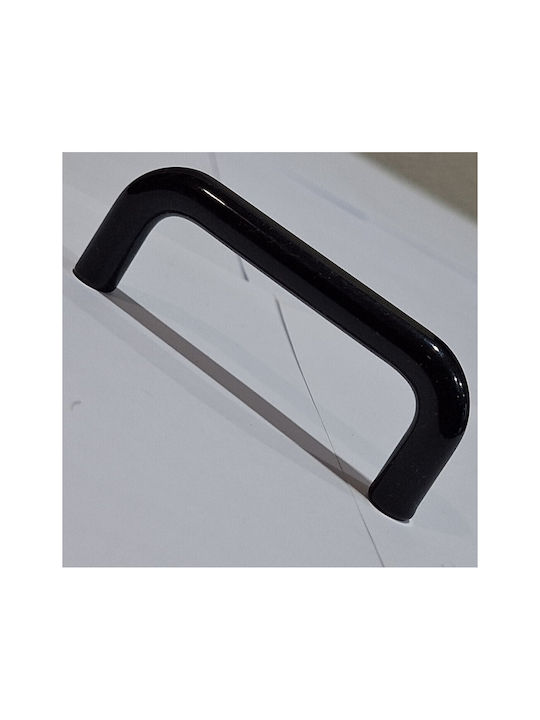 Italian Furniture Handle Eureka 11692-096-ino Black Matte Size 9.6cm