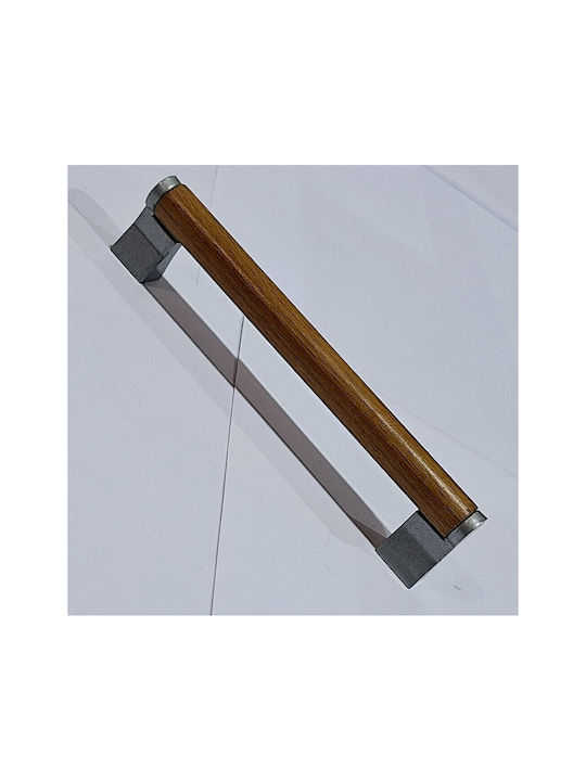 Wooden Italian Furniture Handle Eureka 11677-096-10c Size 9.6cm Zamak Wood