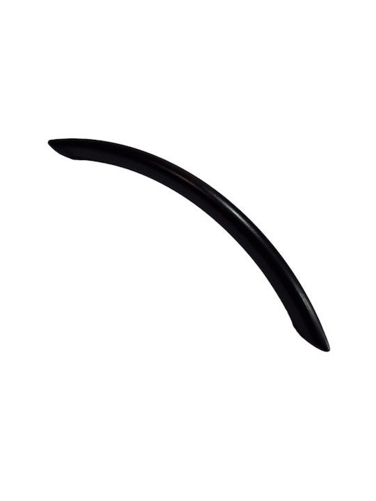 Italian Furniture Handle Eureka 11691-192-ino Black Matte Size 19.2cm