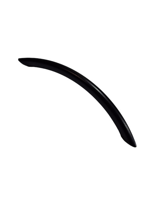 Italian Furniture Handle Eureka 11691-192-ino Black Matte Size 19.2cm
