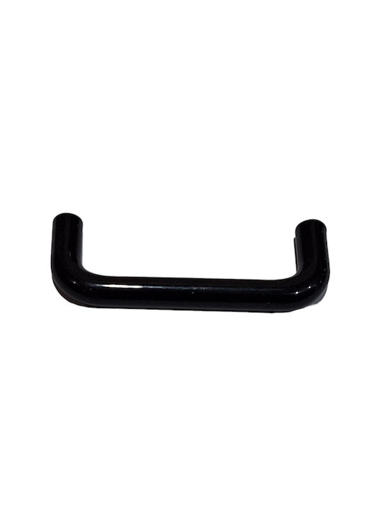 Italian Furniture Handle Eureka 11692-096-ino Black Matte Size 9.6cm