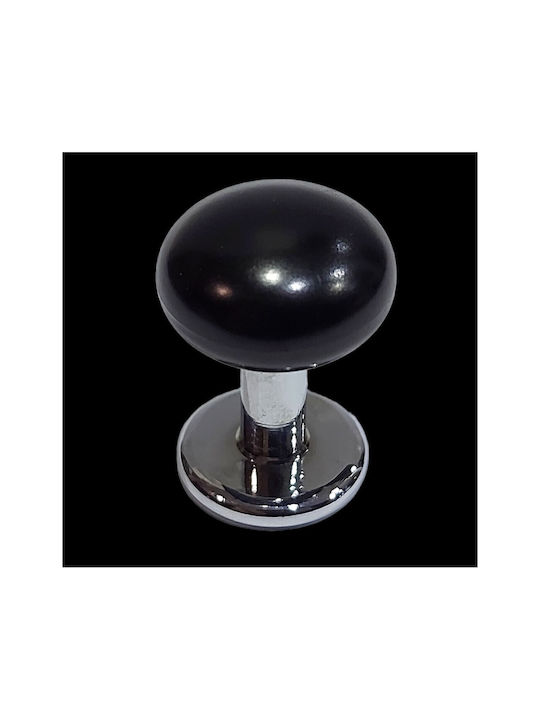Italian Furniture Knob Eureka 11701-000-acc1 Black Chrome Glossy Ø16