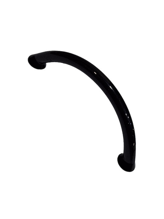 Italian Furniture Handle Eureka 11693-096-ino Black Glossy Size 9.6cm
