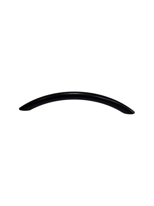 Italian Furniture Handle Eureka 11691-192-ino Black Matte Size 19.2cm