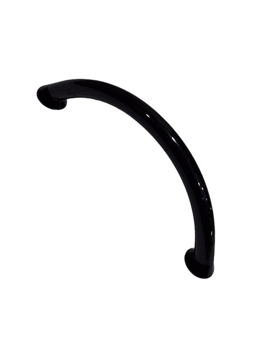 Italian Furniture Handle Eureka 11693-096-ino Black Glossy Size 9.6cm