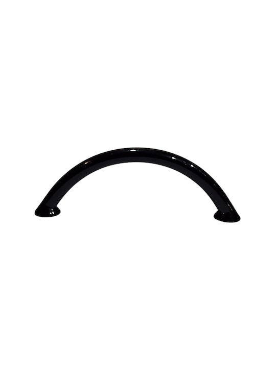 Italian Furniture Handle Eureka 11693-096-ino Black Glossy Size 9.6cm