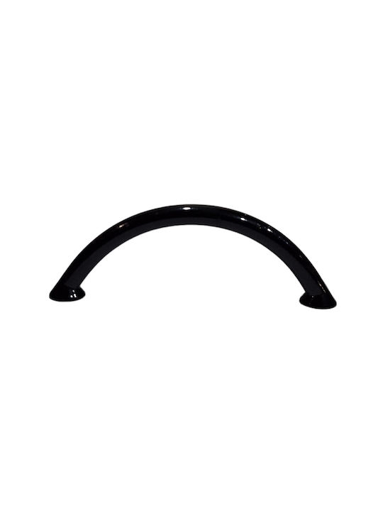 Italian Furniture Handle Eureka 11693-096-ino Black Glossy Size 9.6cm