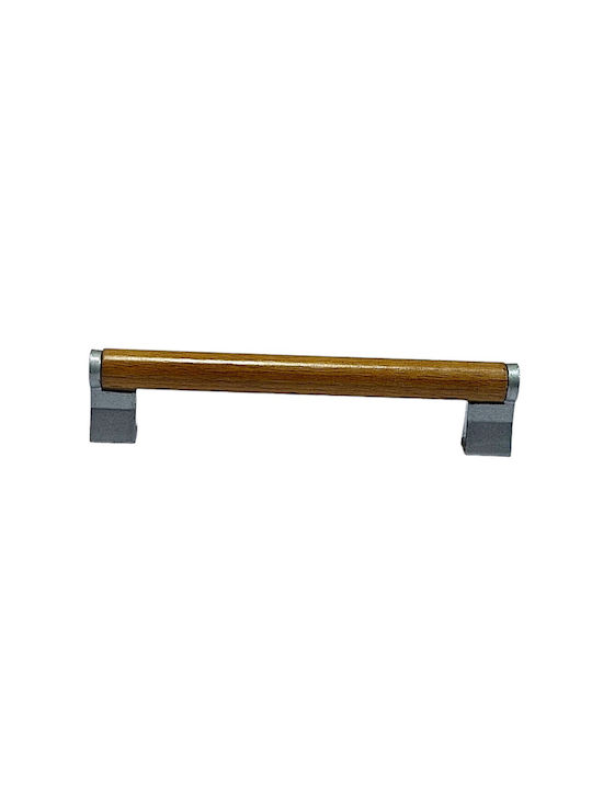 Wooden Italian Furniture Handle Eureka 11678-128-10c Size 12.8cm Zamak Wood