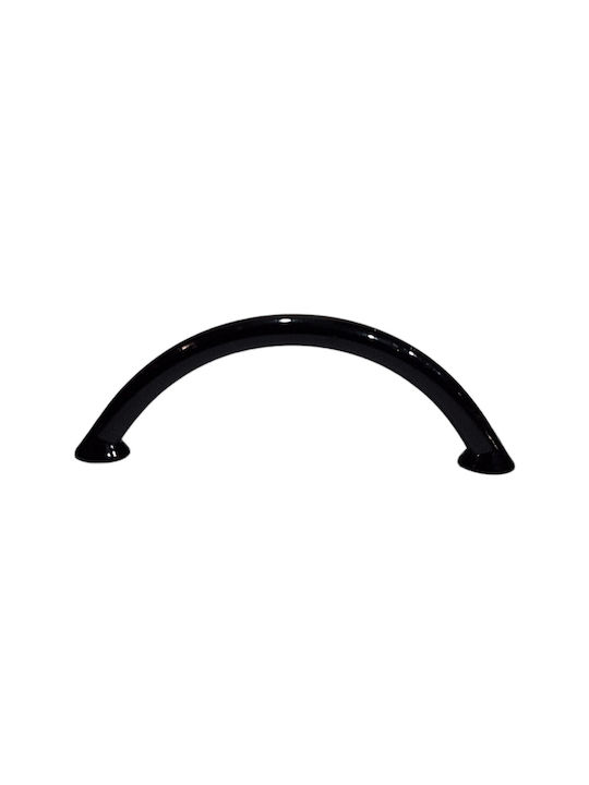 Italian Furniture Handle Eureka 11693-096-ino Black Glossy Size 9.6cm
