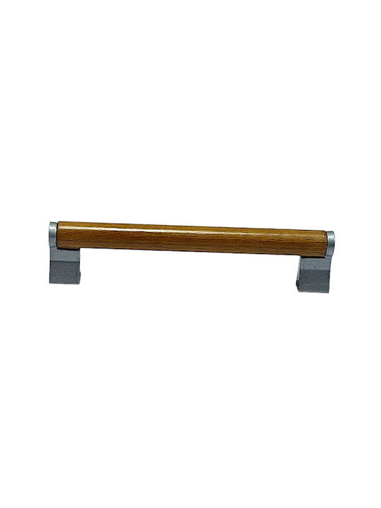 Wooden Italian Furniture Handle Eureka 11677-096-10c Size 9.6cm Zamak Wood