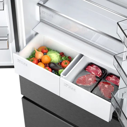 Side-by-Side Kühlschrank 532Es Total NoFrost H190xB83.3xT64cm. Inox RC532FXE0EE