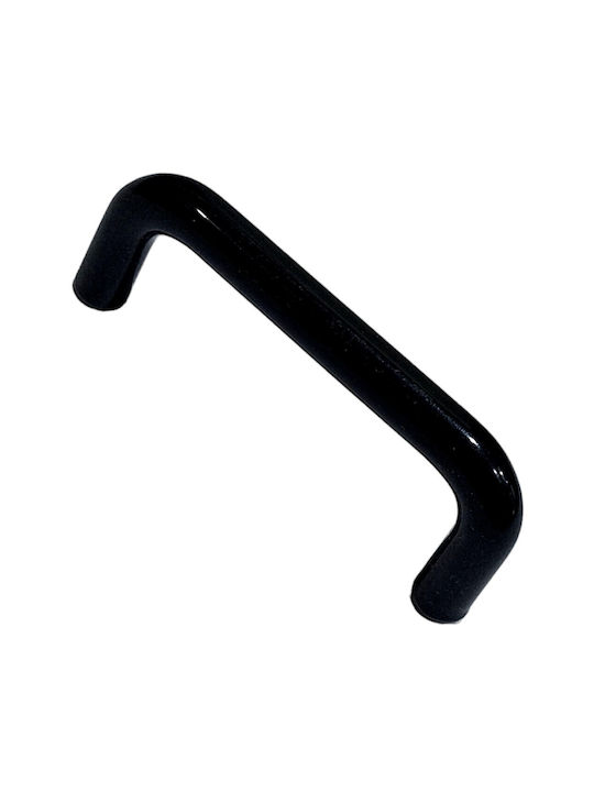 Italian Furniture Handle Eureka 11692-096-ino Black Matte Size 9.6cm