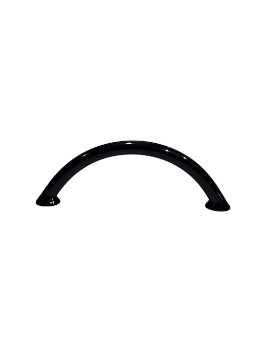 Italian Furniture Handle Eureka 11693-096-ino Black Glossy Size 9.6cm