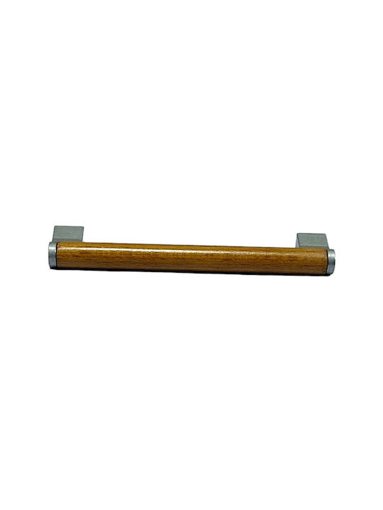 Wooden Italian Furniture Handle Eureka 11677-096-10c Size 9.6cm Zamak Wood