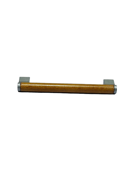 Wooden Italian Furniture Handle Eureka 11678-128-10c Size 12.8cm Zamak Wood