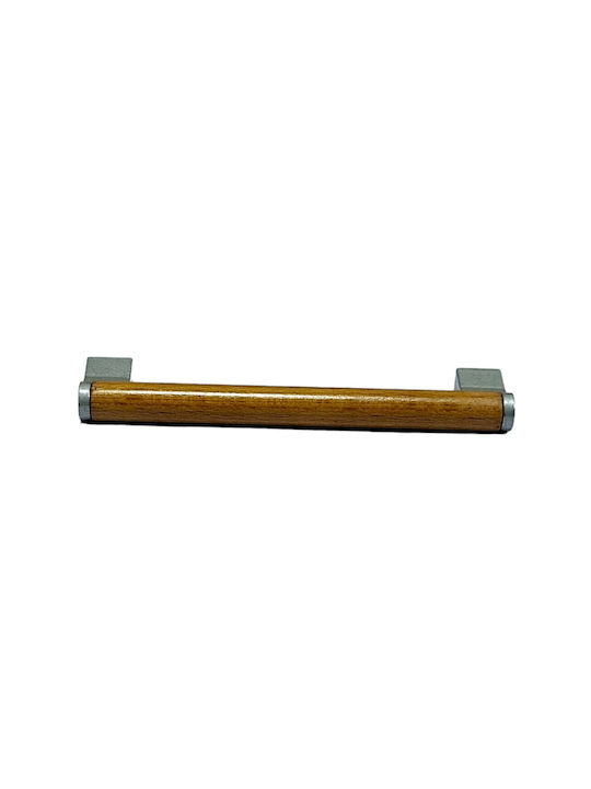 Wooden Italian Furniture Handle Eureka 11678-128-10c Size 12.8cm Zamak Wood