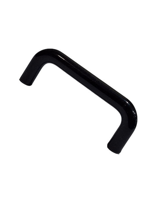 Italian Furniture Handle Eureka 11692-096-ino Black Matte Size 9.6cm