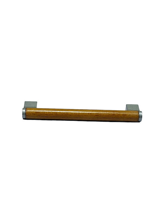 Wooden Italian Furniture Handle Eureka 11677-096-10c Size 9.6cm Zamak Wood